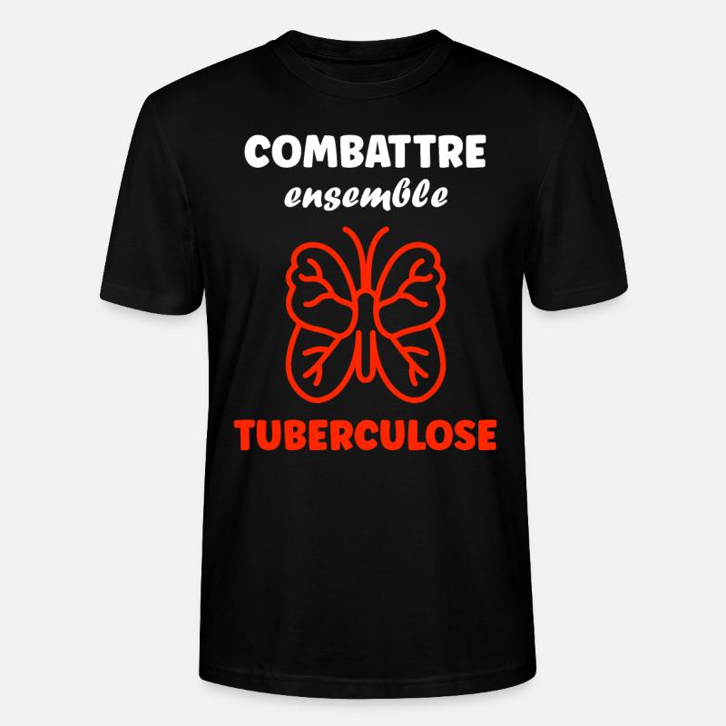 Sensibilisation à la tuberculose - T-shirt bio CRAFTER Stanley Stella Unisexe - noir