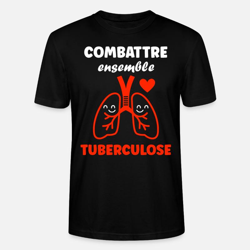 Sensibilisation à la tuberculose - T-shirt bio CRAFTER Stanley Stella Unisexe - noir