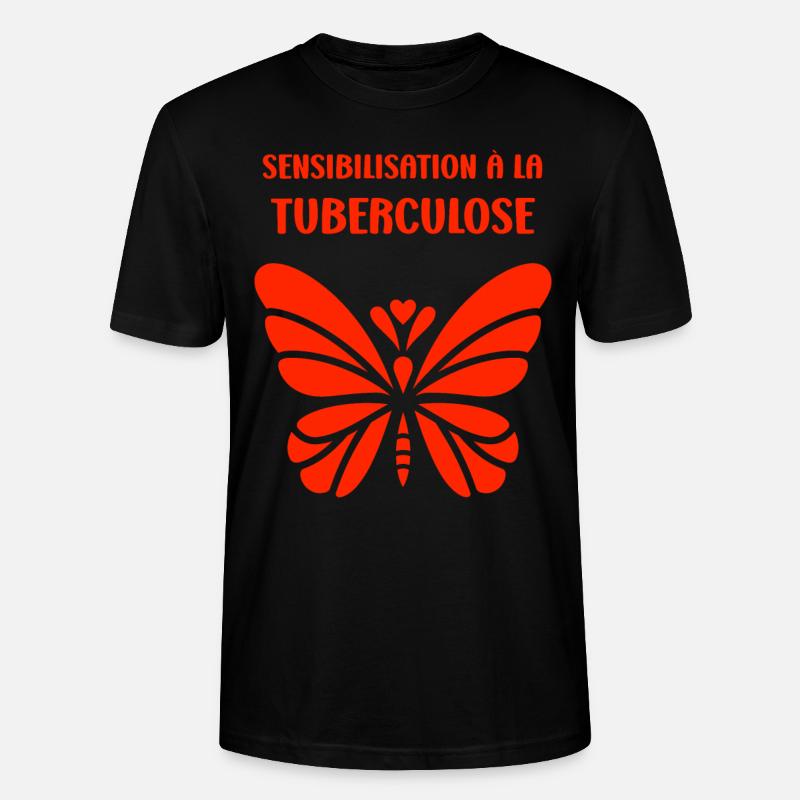 Sensibilisation à la tuberculose - T-shirt bio CRAFTER Stanley Stella Unisexe - noir