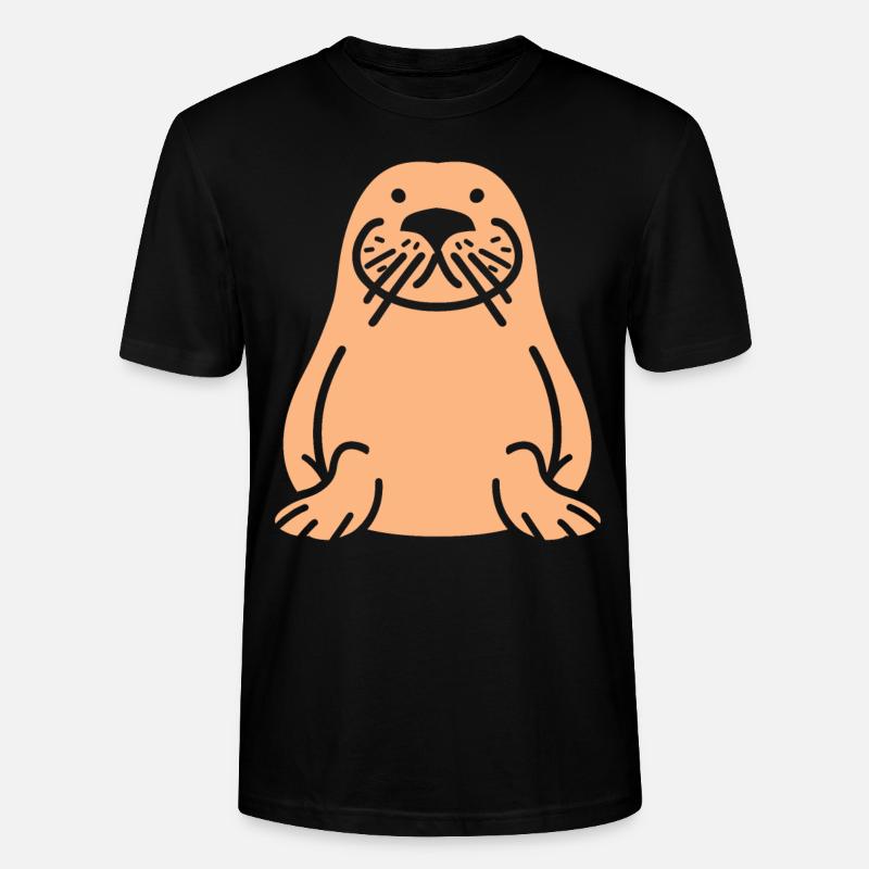 Walross - Stanley/Stella Unisex Bio-T-Shirt CRAFTER - Schwarz