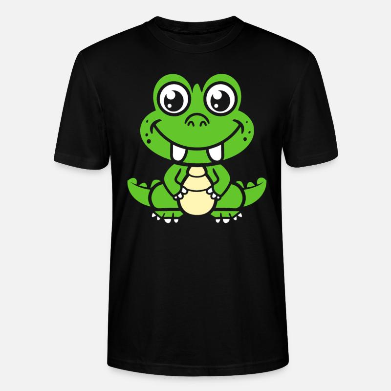 Krokodil - Stanley/Stella Unisex Bio-T-Shirt CRAFTER - Schwarz