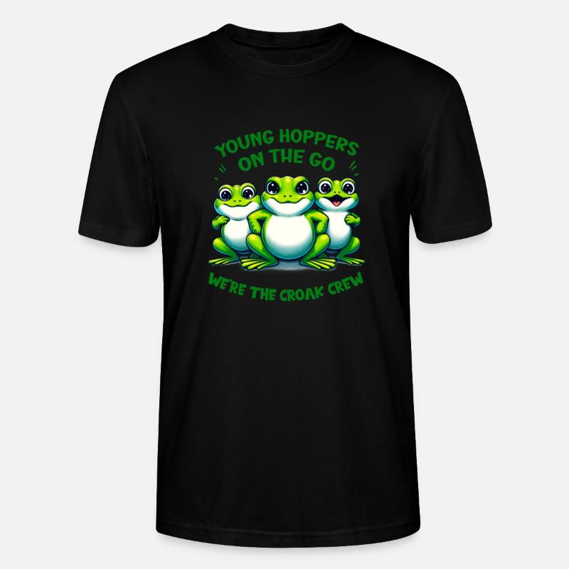 Comic Toads Gang - Stanley/Stella CRAFTER Unisex Organic T-Shirt - black