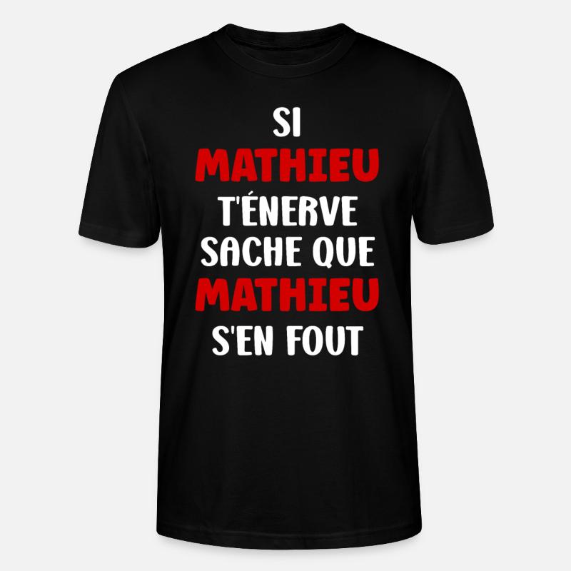 Mathieu - T-shirt bio CRAFTER Stanley Stella Unisexe - noir