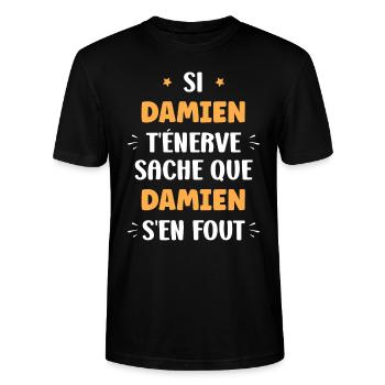 damien - T-shirt bio CRAFTER Stanley Stella Unisexe - noir - Devant - Alina (178cm) & Michal (187cm)