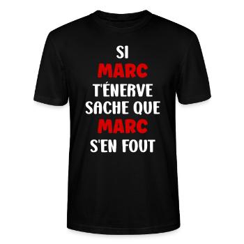 Marc - T-shirt bio CRAFTER Stanley Stella Unisexe - noir - Devant - Alina (178cm) & Michal (187cm)