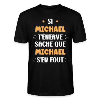 Michael - T-shirt bio CRAFTER Stanley Stella Unisexe - noir - Devant - Alina (178cm) & Michal (187cm)