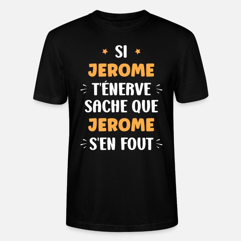 Jerome - T-shirt bio CRAFTER Stanley Stella Unisexe - noir