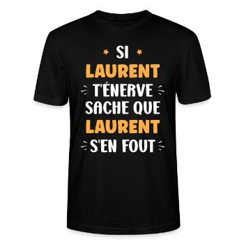 Laurent - T-shirt bio CRAFTER Stanley Stella Unisexe - noir - Devant - Alina (178cm) & Michal (187cm)