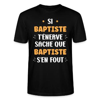Baptiste - T-shirt bio CRAFTER Stanley Stella Unisexe - noir - Devant - Alina (178cm) & Michal (187cm)