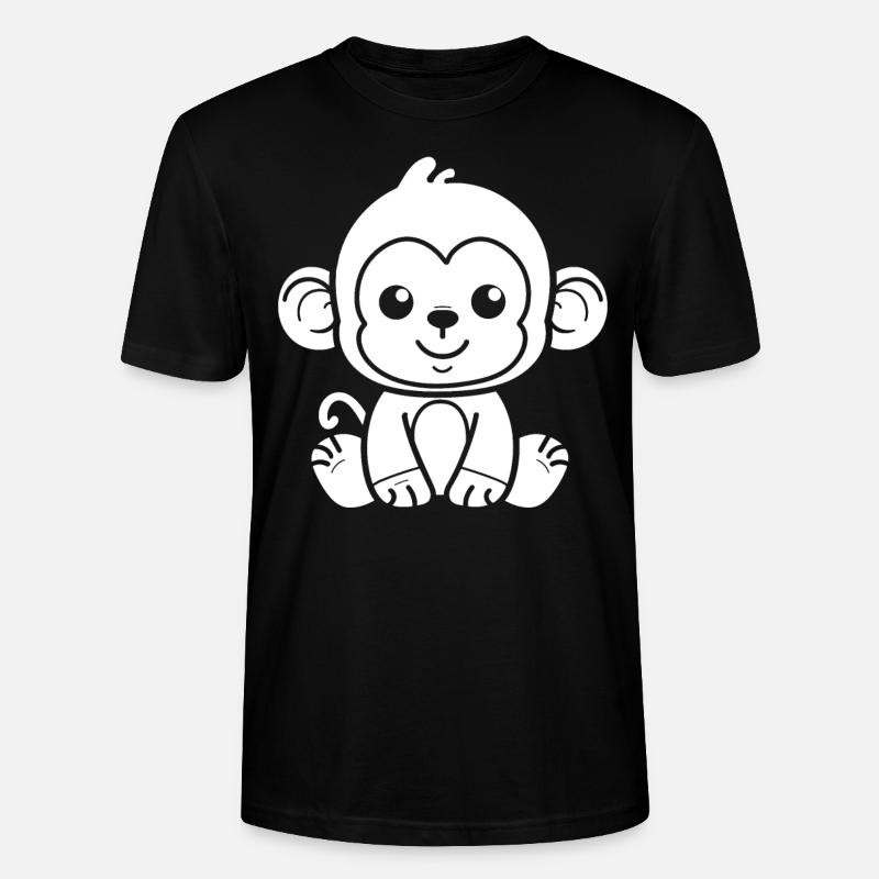 Singe Saïmiri - T-shirt bio CRAFTER Stanley Stella Unisexe - noir