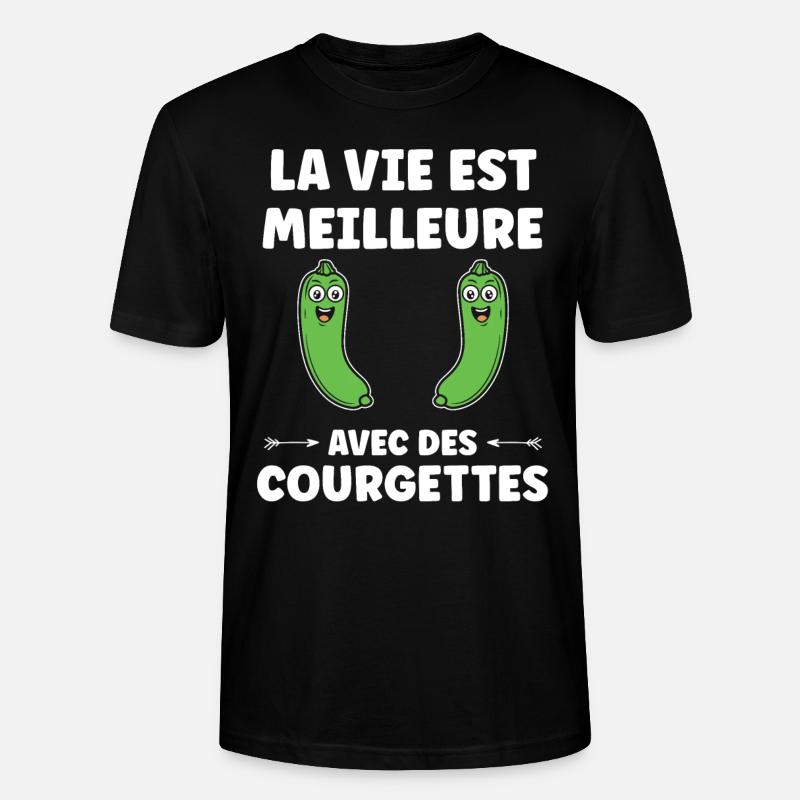 courgette - T-shirt bio CRAFTER Stanley Stella Unisexe - noir