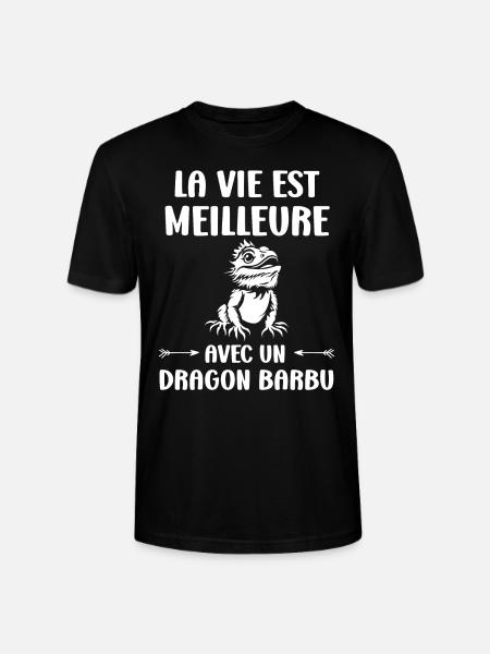 Dragon barbu - T-shirt bio CRAFTER Stanley Stella Unisexe - noir