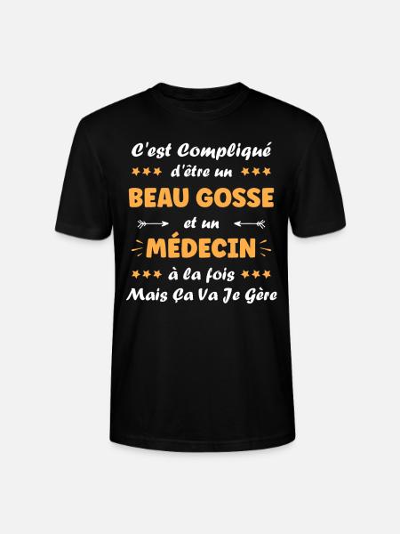 médecin - T-shirt bio CRAFTER Stanley Stella Unisexe - noir