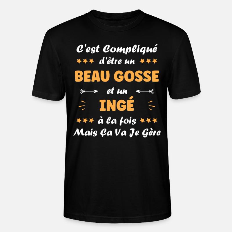 ingé - T-shirt bio CRAFTER Stanley Stella Unisexe - noir