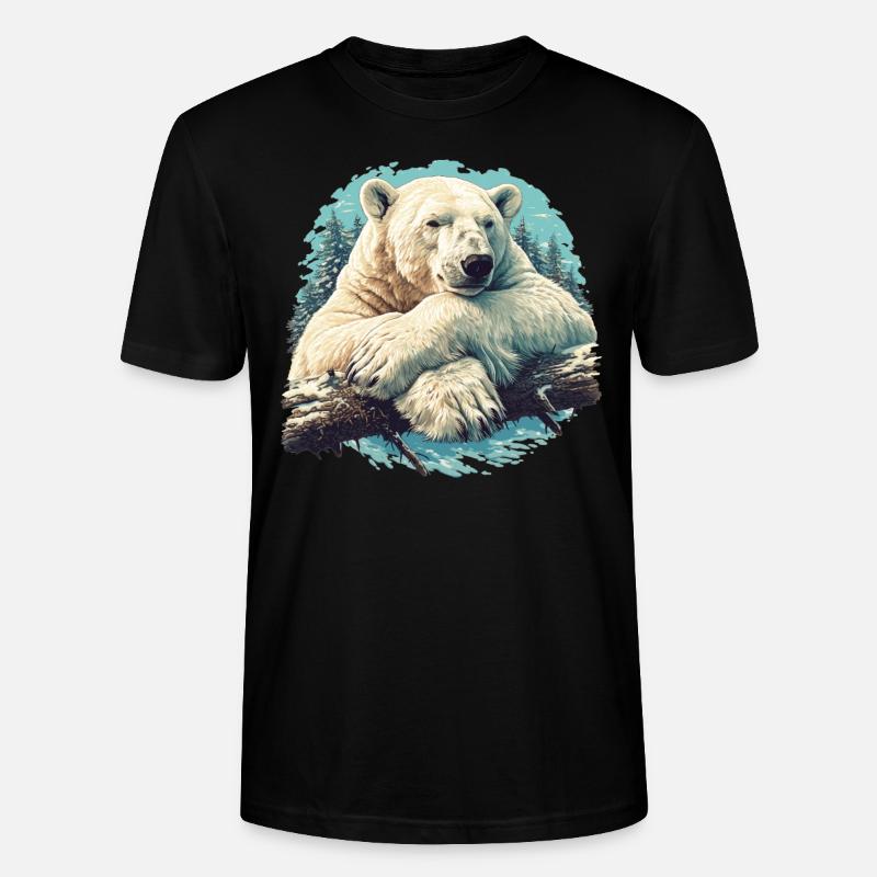 Polar Bear Eisbären Eisbär - Stanley/Stella Unisex Bio-T-Shirt CRAFTER - Schwarz