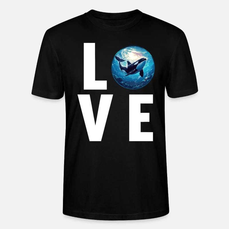 Orcas Orca - Stanley/Stella CRAFTER Unisex Organic T-Shirt - black