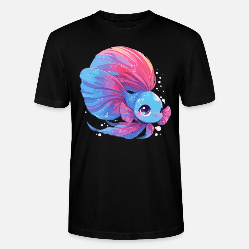 Bettas Betta Poisson Betta - T-shirt bio CRAFTER Stanley Stella Unisexe - noir