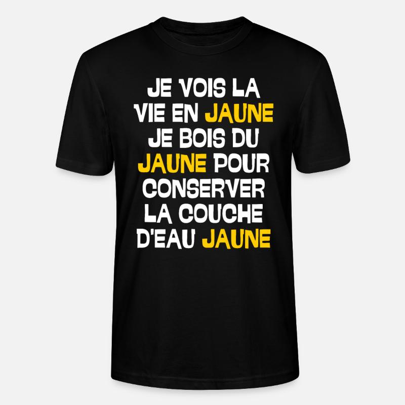 du jaune pour conserver la couche d'eau jaune - T-shirt bio CRAFTER Stanley Stella Unisexe - noir