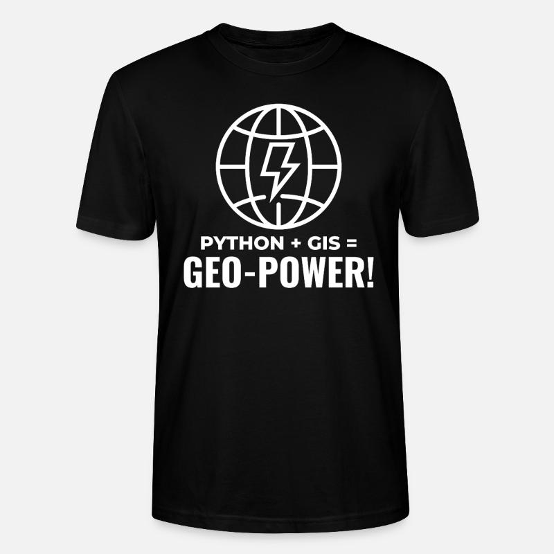 Python SIG Géo-Puissance Programmation Géospatial - T-shirt bio CRAFTER Stanley Stella Unisexe - noir