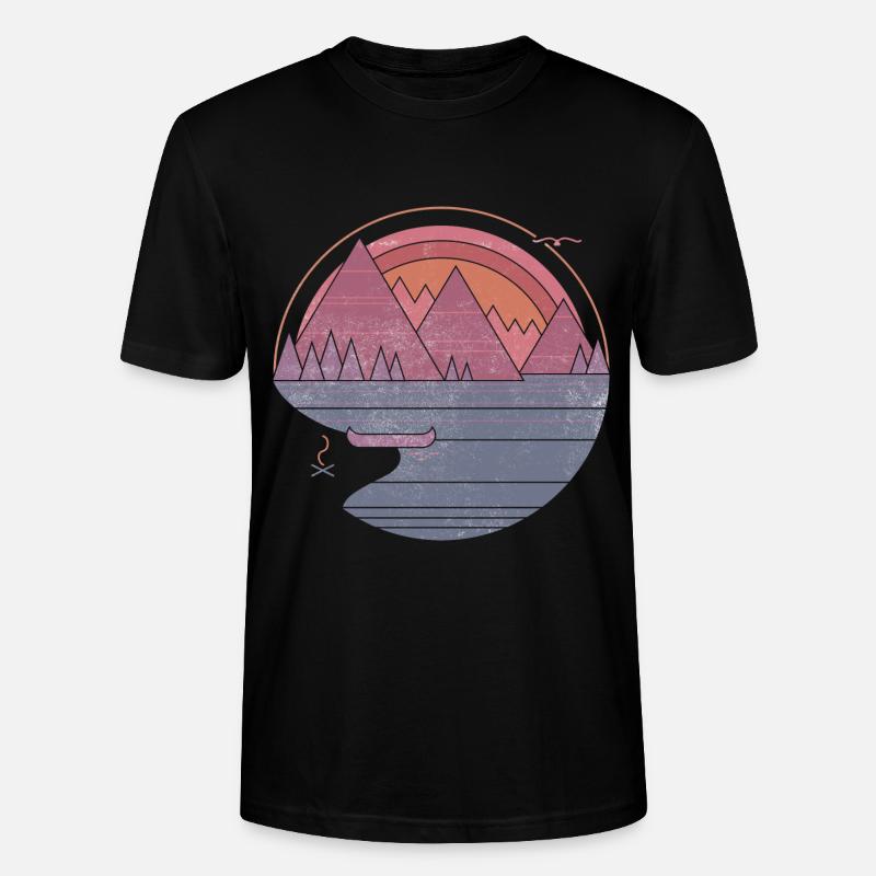 Berg-Grafik - Stanley/Stella Unisex Bio-T-Shirt CRAFTER - Schwarz