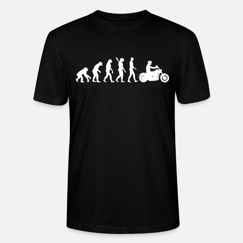 motorcycle evolution graphic - Stanley/Stella CRAFTER Unisex Organic T-Shirt - black