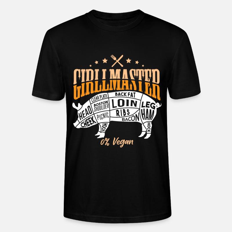Grillmaster 0% Vegan - Stanley/Stella Unisex Bio-T-Shirt CRAFTER - Schwarz