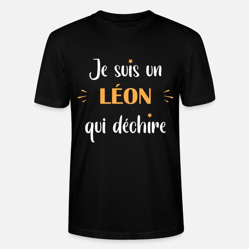 Je suis un Léon - T-shirt bio CRAFTER Stanley Stella Unisexe - noir
