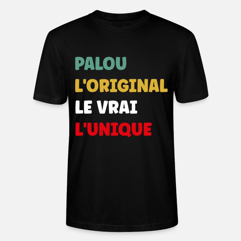palou - T-shirt bio CRAFTER Stanley Stella Unisexe - noir