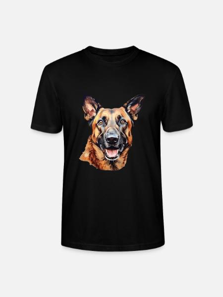 Malinois Dog Face Belgian Shepherd - Stanley/Stella CRAFTER Unisex Organic T-Shirt - black