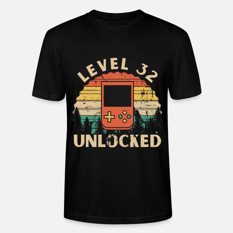 Level 32 freigeschaltet - Stanley/Stella Unisex Bio-T-Shirt CRAFTER - Schwarz