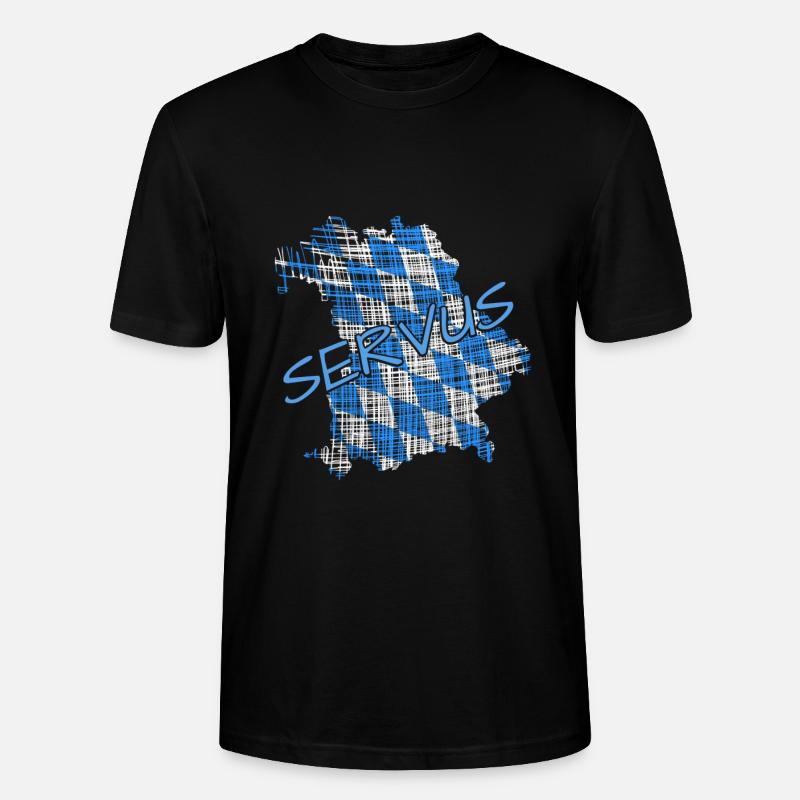 Servus Bayern - Stanley/Stella Unisex Bio-T-Shirt CRAFTER - Schwarz