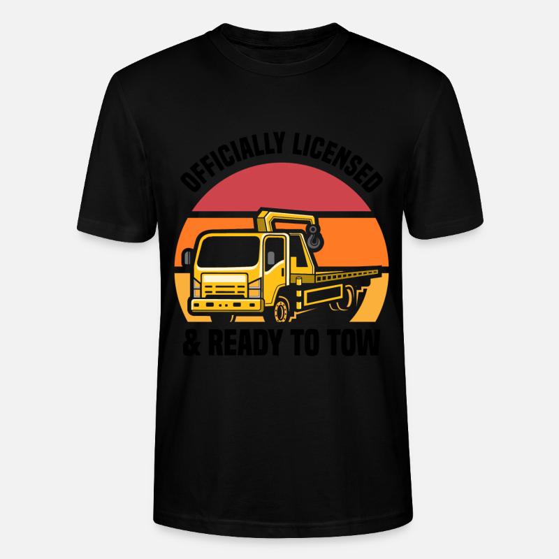 Abschleppwagen | Abschlepper Auto Panne Geschenke - Stanley/Stella Unisex Bio-T-Shirt CRAFTER - Schwarz