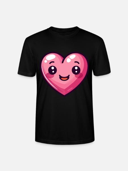 Coeur Comic Love Saint-Valentin - T-shirt bio CRAFTER Stanley Stella Unisexe - noir
