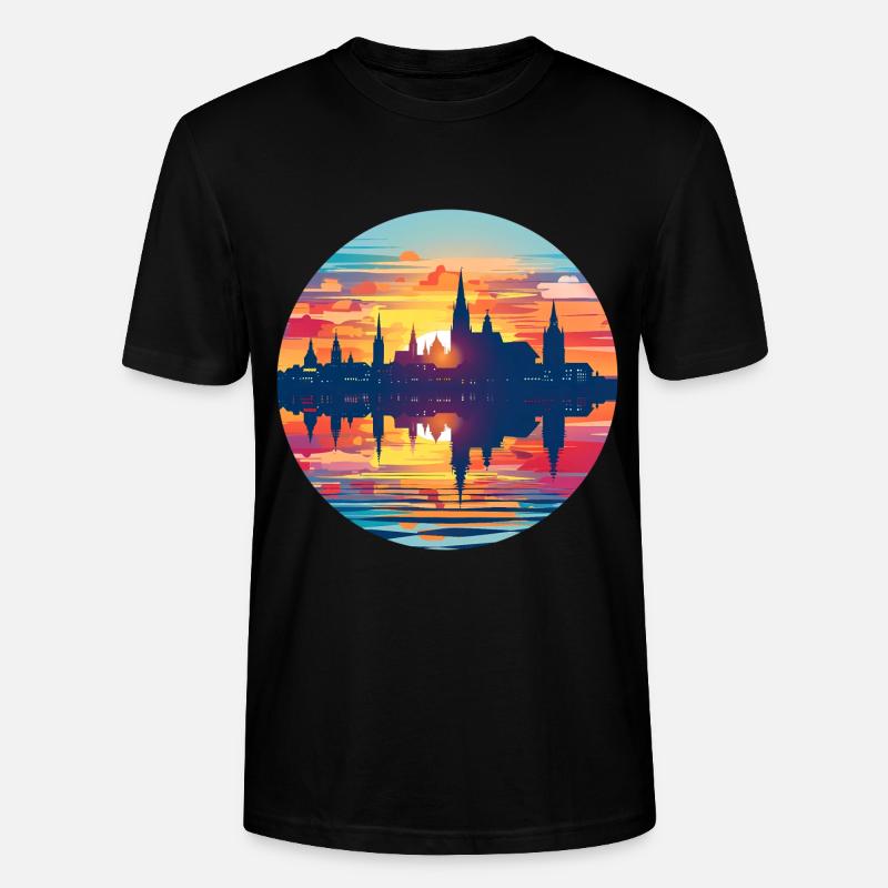 Mainz Skyline - Stanley/Stella Unisex Bio-T-Shirt CRAFTER - Schwarz