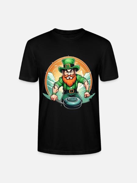 Curling Trèfle de la Saint-Patrick - T-shirt bio CRAFTER Stanley Stella Unisexe - noir