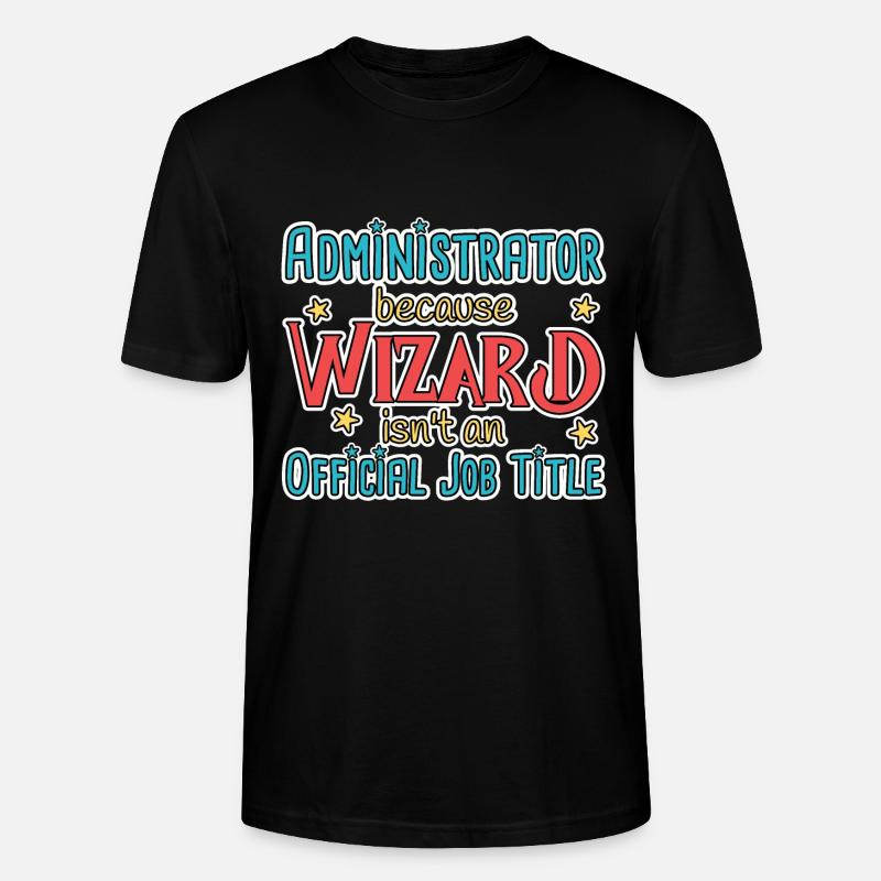Assistant d’administration Administrateur - T-shirt bio CRAFTER Stanley Stella Unisexe - noir