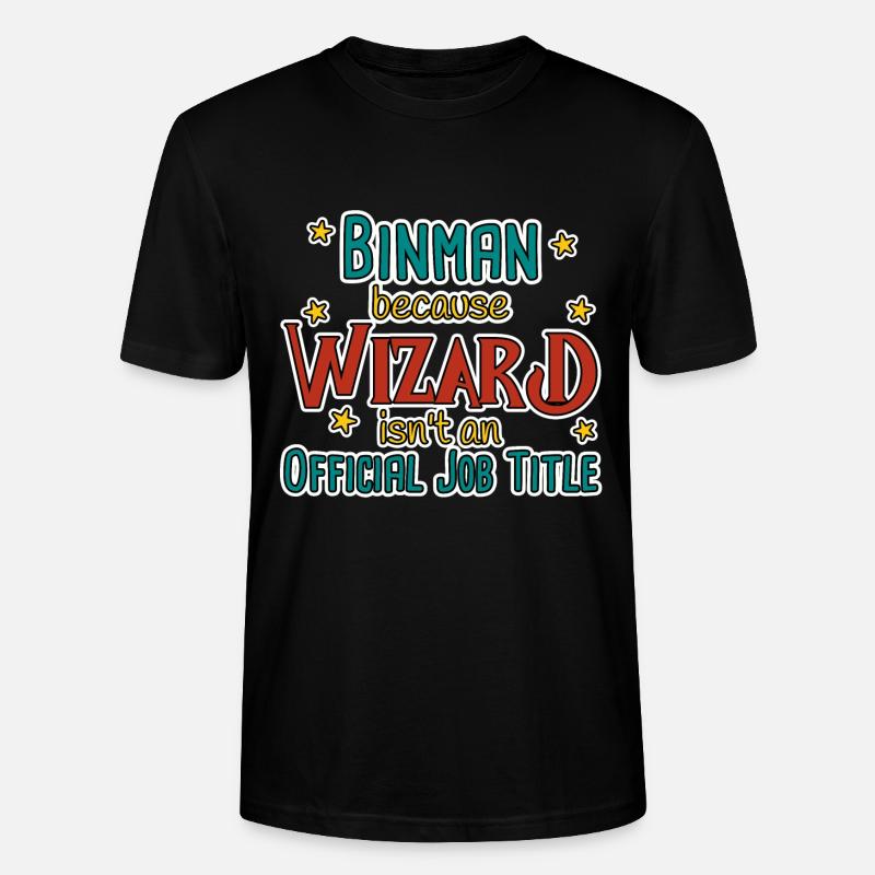 Sorcier Binman - T-shirt bio CRAFTER Stanley Stella Unisexe - noir