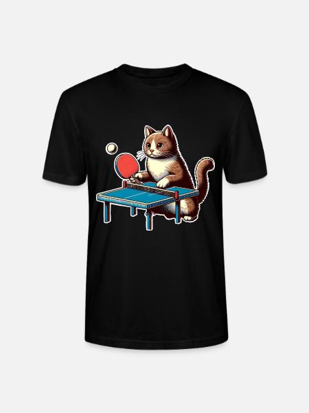 Chat de ping-pong - T-shirt bio CRAFTER Stanley Stella Unisexe - noir