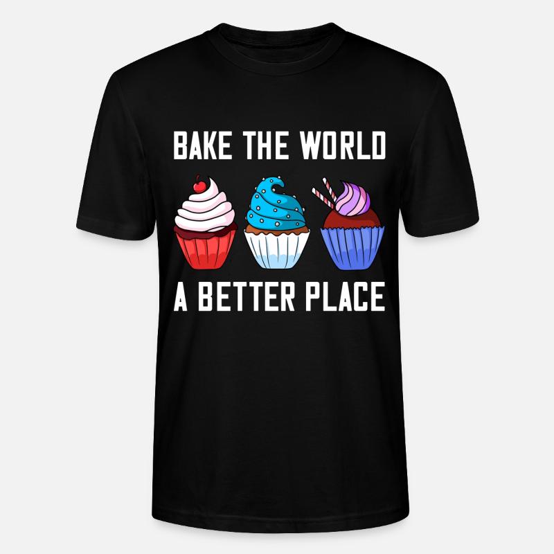 Cupcake Backen Bäckerei Bäcker Kuchen - Stanley/Stella Unisex Bio-T-Shirt CRAFTER - Schwarz