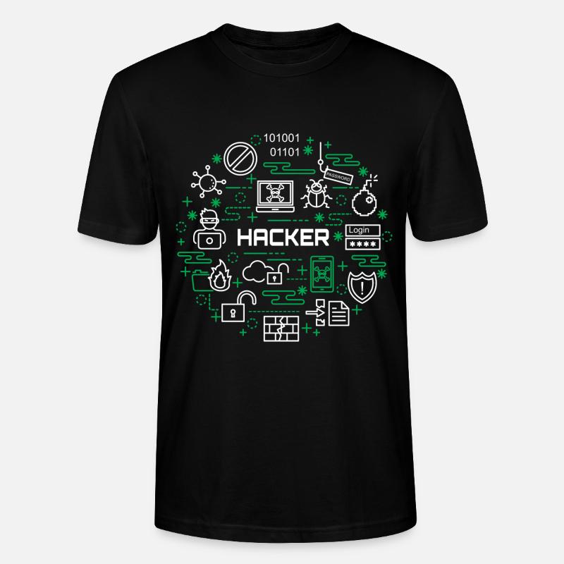 Hacker - T-shirt bio CRAFTER Stanley Stella Unisexe - noir