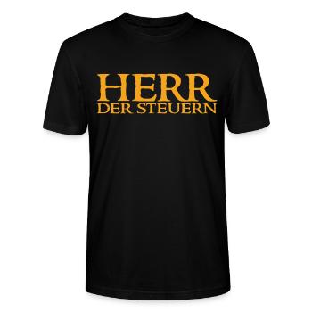Herr Der Steuern - Steuerberater Steuern Spruch - Stanley/Stella Unisex Bio-T-Shirt CRAFTER - Schwarz - Vorne - Alina (178cm) & Michal (187cm)