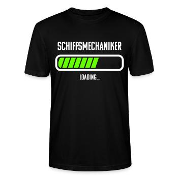 Schiffsmechaniker Beruf Loading Ladebalken - Stanley/Stella Unisex Bio-T-Shirt CRAFTER - Schwarz - Vorne - Alina (178cm) & Michal (187cm)