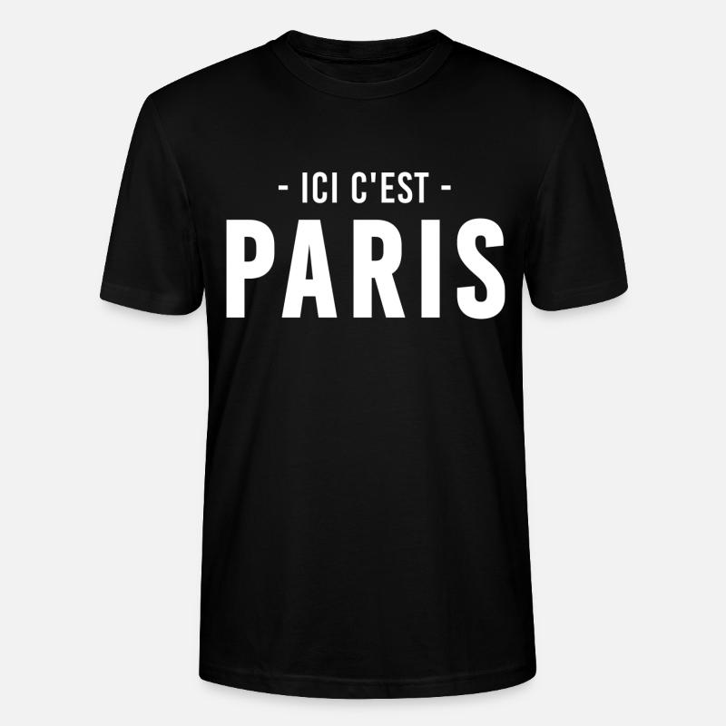 Ici c'est paris - T-shirt bio CRAFTER Stanley Stella Unisexe - noir
