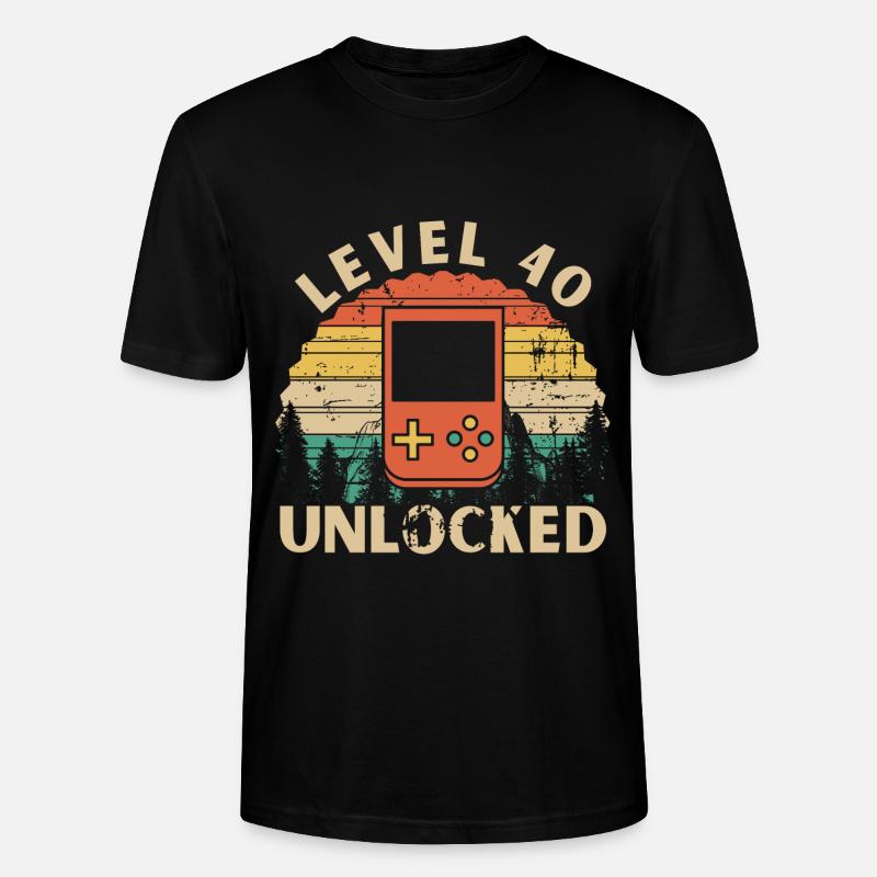 Level 40 Unlocked - T-shirt bio CRAFTER Stanley Stella Unisexe - noir