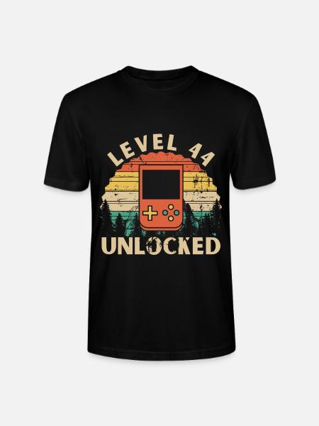 Level 44 Unlocked - Stanley/Stella CRAFTER Unisex Organic T-Shirt - black