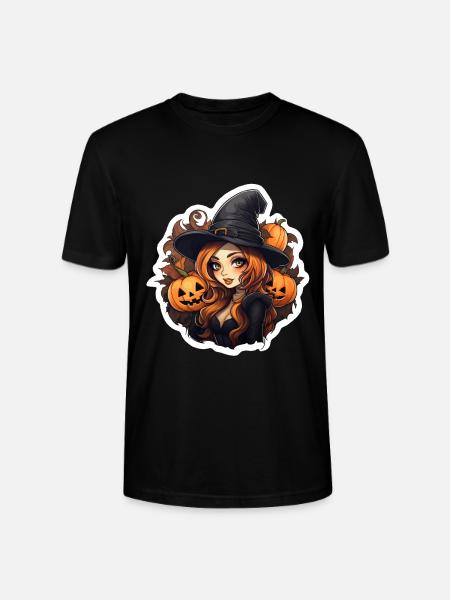 Halloween Witch - Stanley/Stella CRAFTER Unisex Organic T-Shirt - black