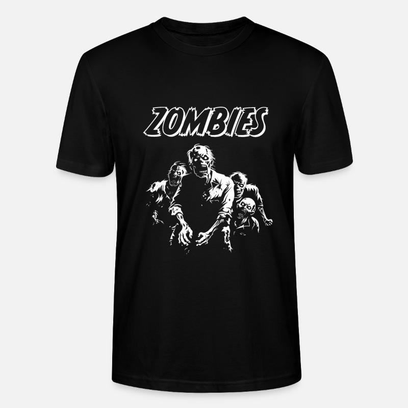 ZOMBIES - Bande dessinée rétro - Cadeau d’Halloween d’horreur - T-shirt bio CRAFTER Stanley Stella Unisexe - noir