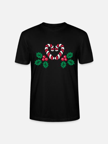 Candy Cane - Stanley/Stella CRAFTER Unisex Organic T-Shirt - black
