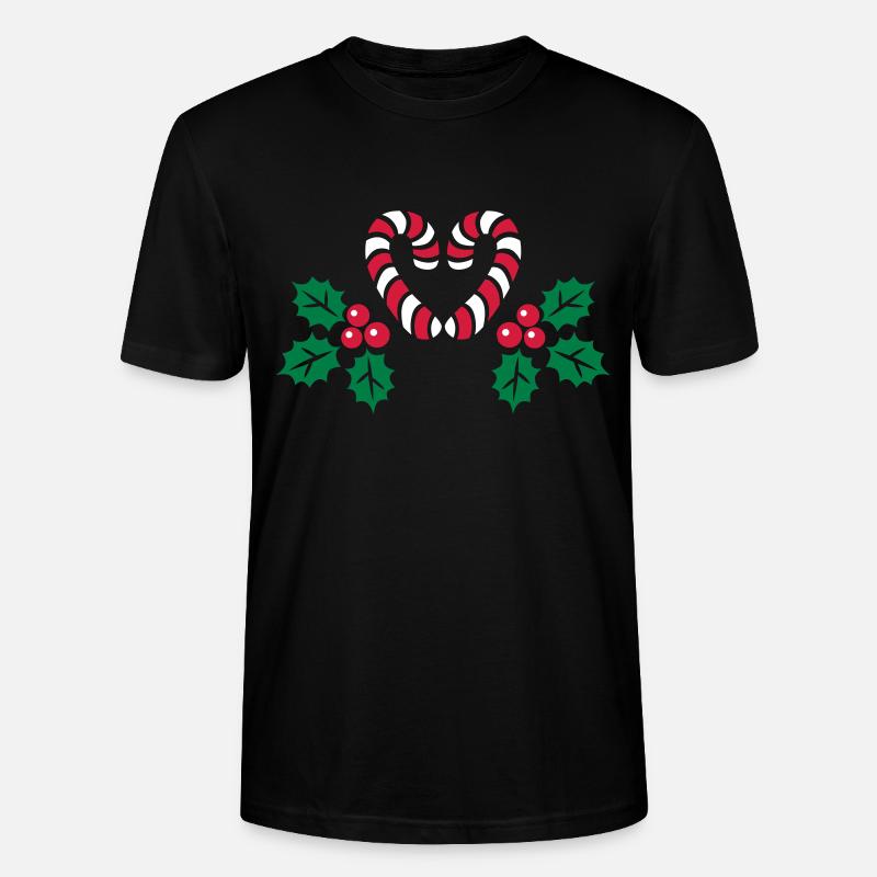 Candy Cane - Stanley/Stella Unisex Bio-T-Shirt CRAFTER - Schwarz