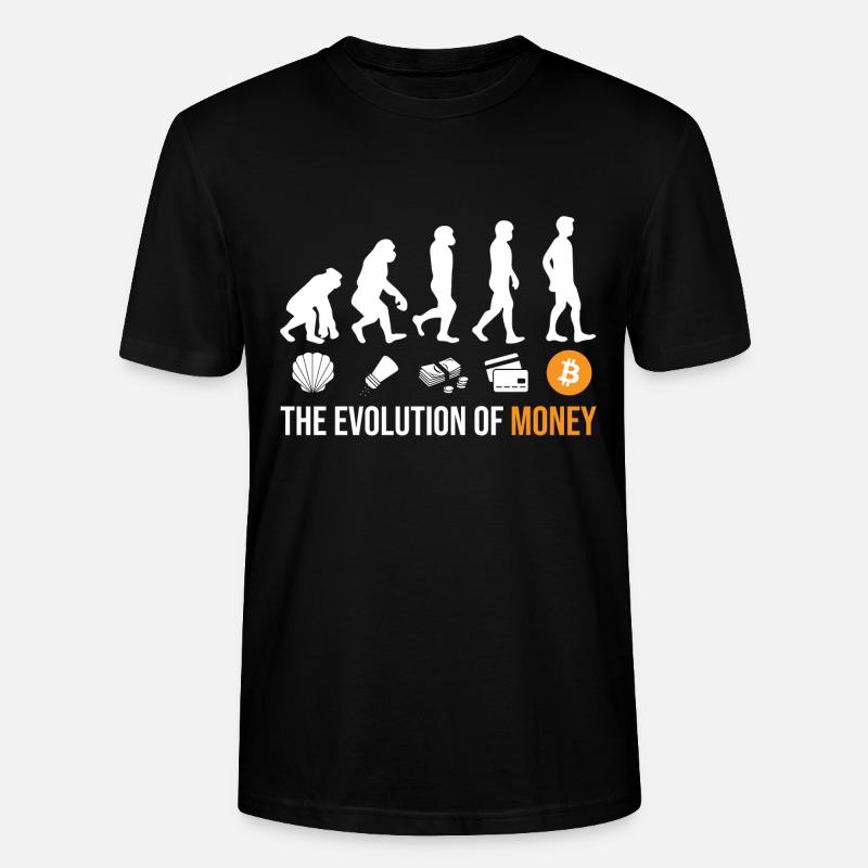 Bitcoin Evolution - Stanley/Stella Unisex Bio-T-Shirt CRAFTER - Schwarz